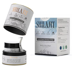 Front view of Ranaiee Gold Shilajit Resin jar