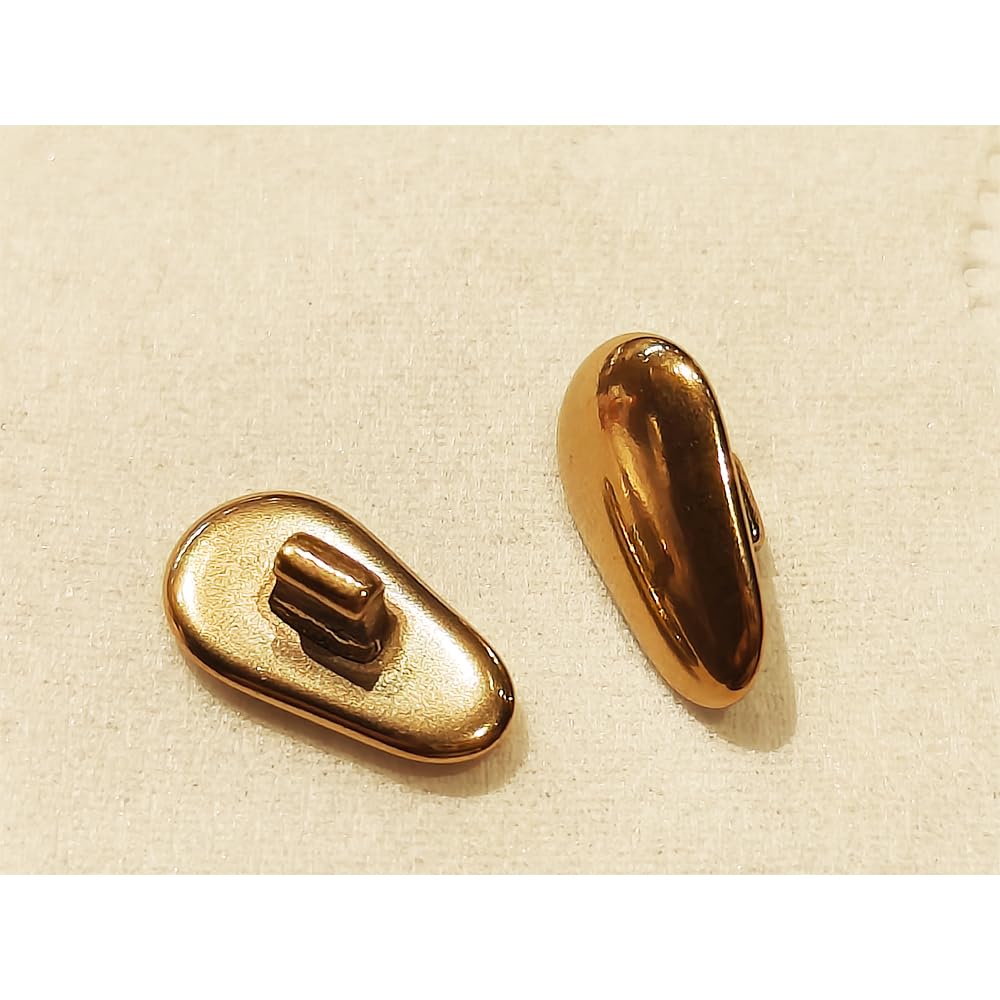 12mm gold titanium eyeglass nose pads close-up