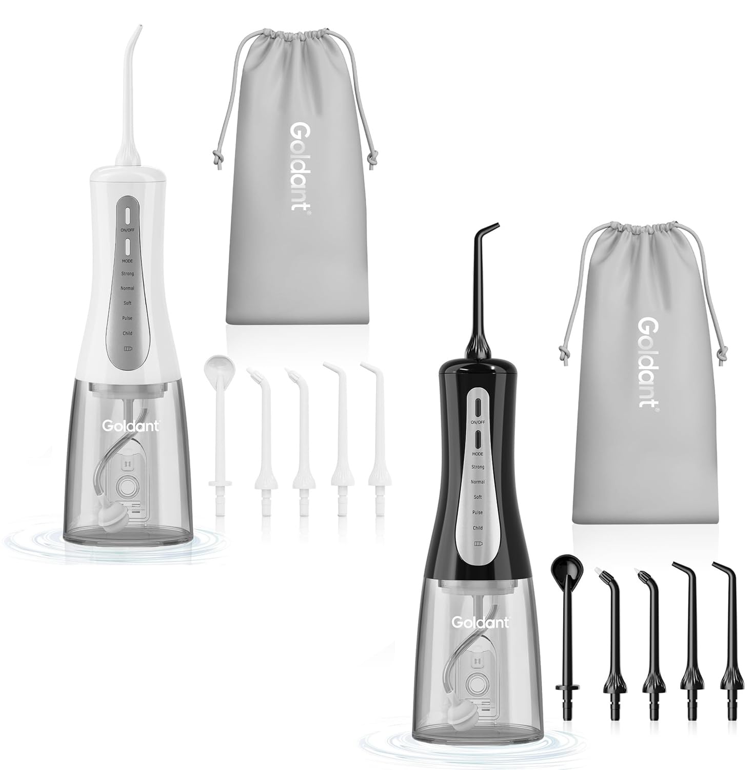 GOLDANT 350ML Water Flosser in Black & White