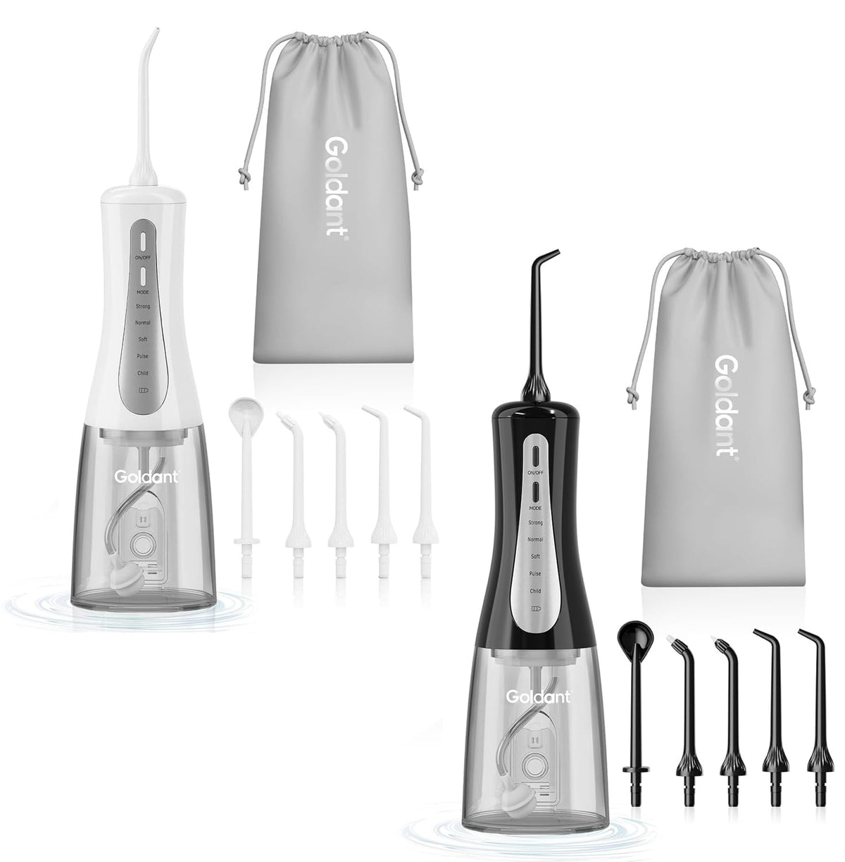 GOLDANT 350ML Water Flosser in Black & White