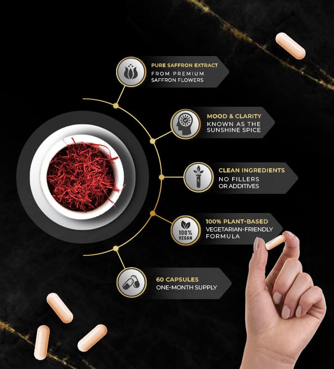 Product packaging highlighting mood support and eye health benefits