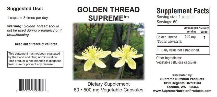 Product packaging and branding for Golden Thread Supreme (Pack of 2)