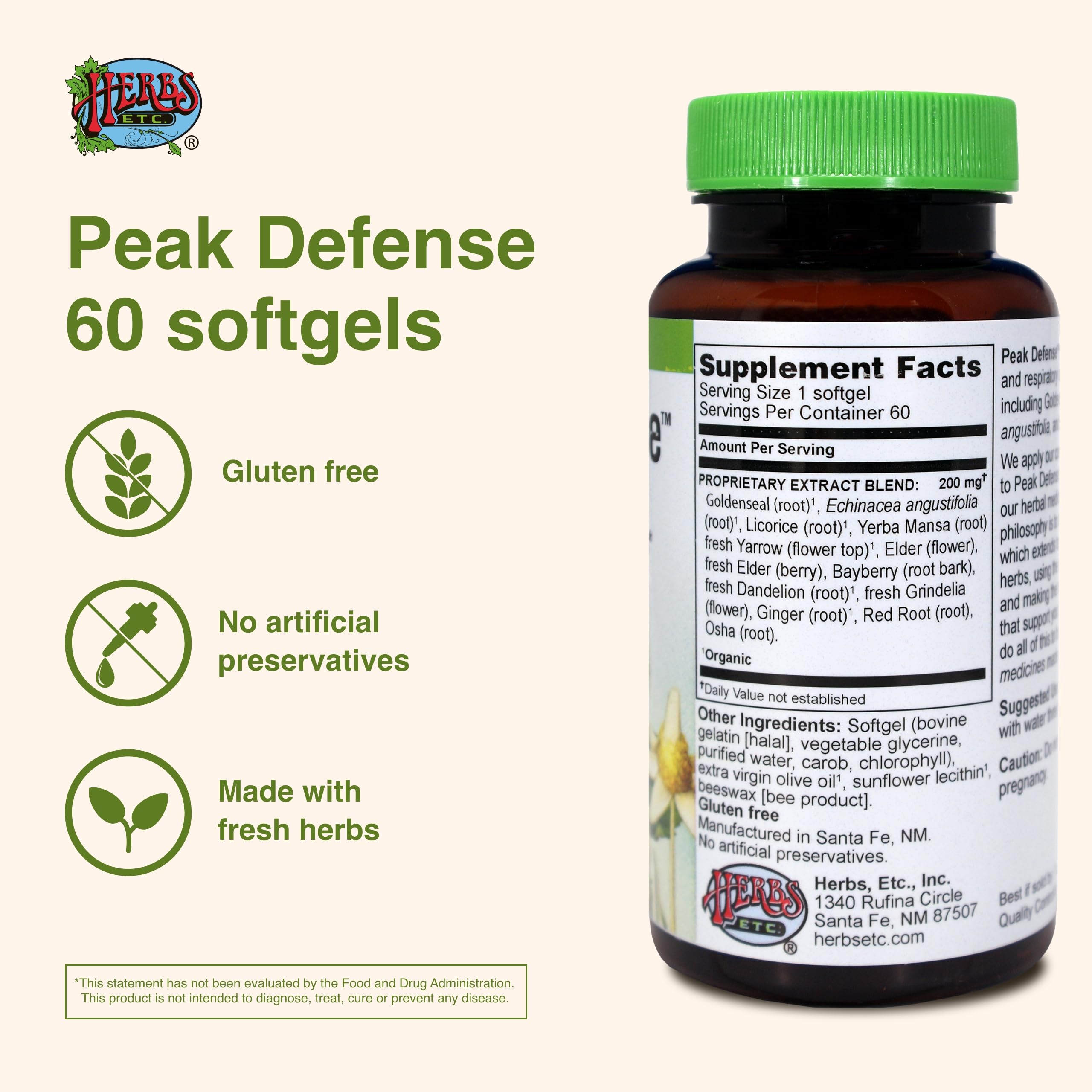 Ingredients: goldenseal, echinacea angustifolia, and yarrow
