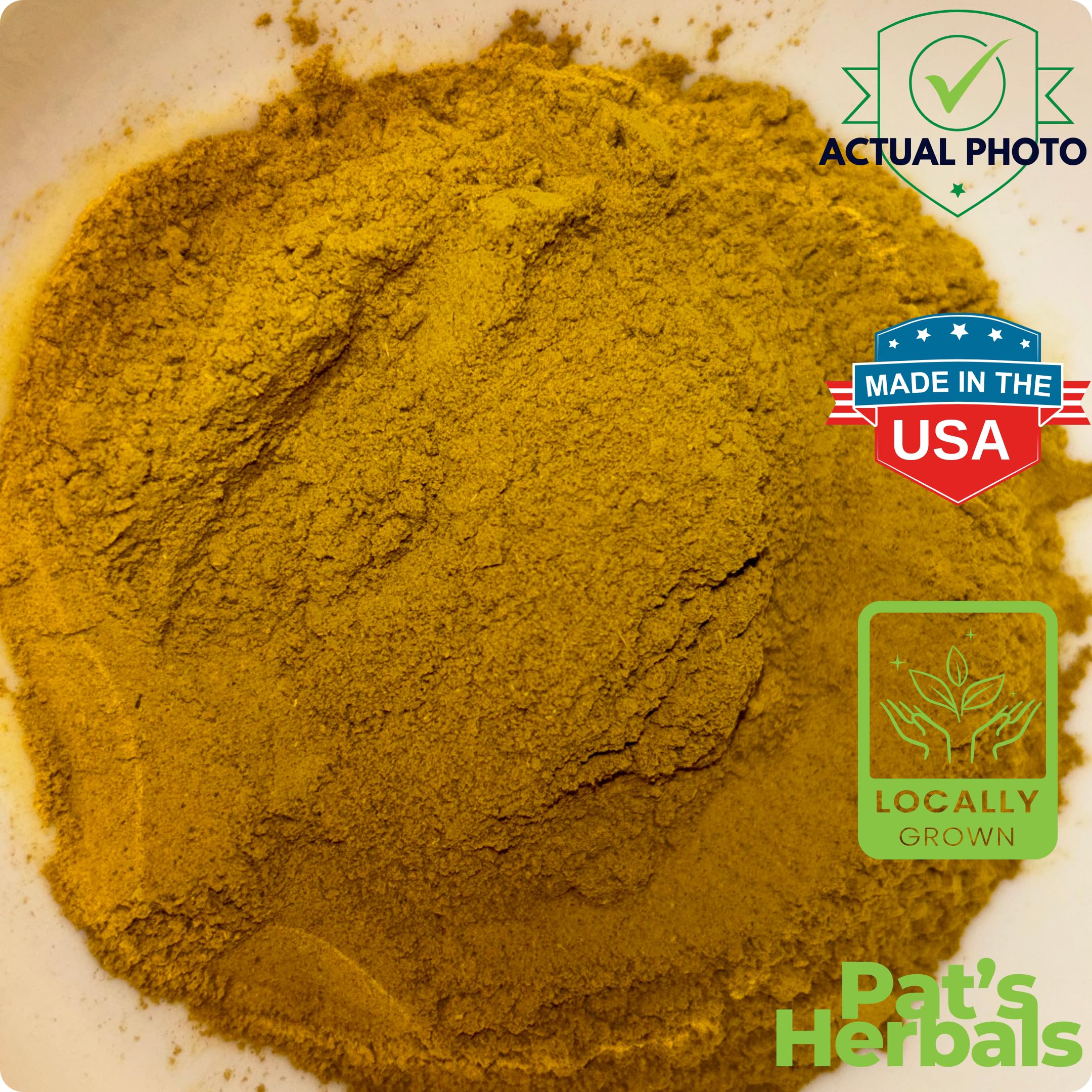 Bright yellow Goldenseal root powder hero image