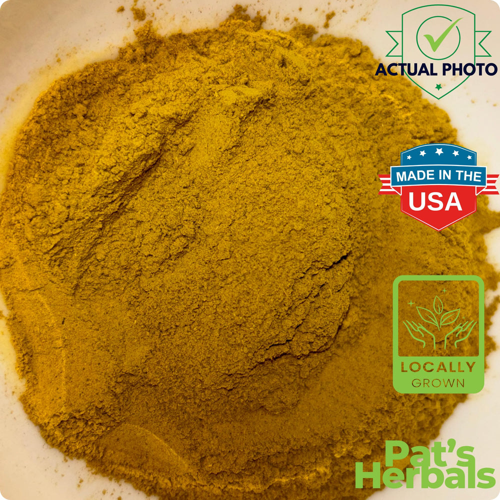 Bright yellow Goldenseal root powder hero image