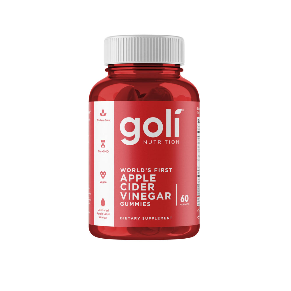 Front view of Goli Apple Cider Vinegar Gummies bottle with label