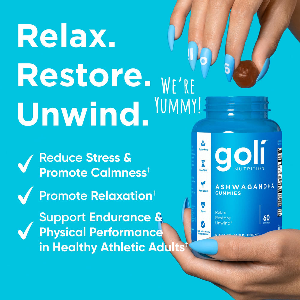 Goli Ashwagandha Gummies mixed berry close-up for flavor and daily use.