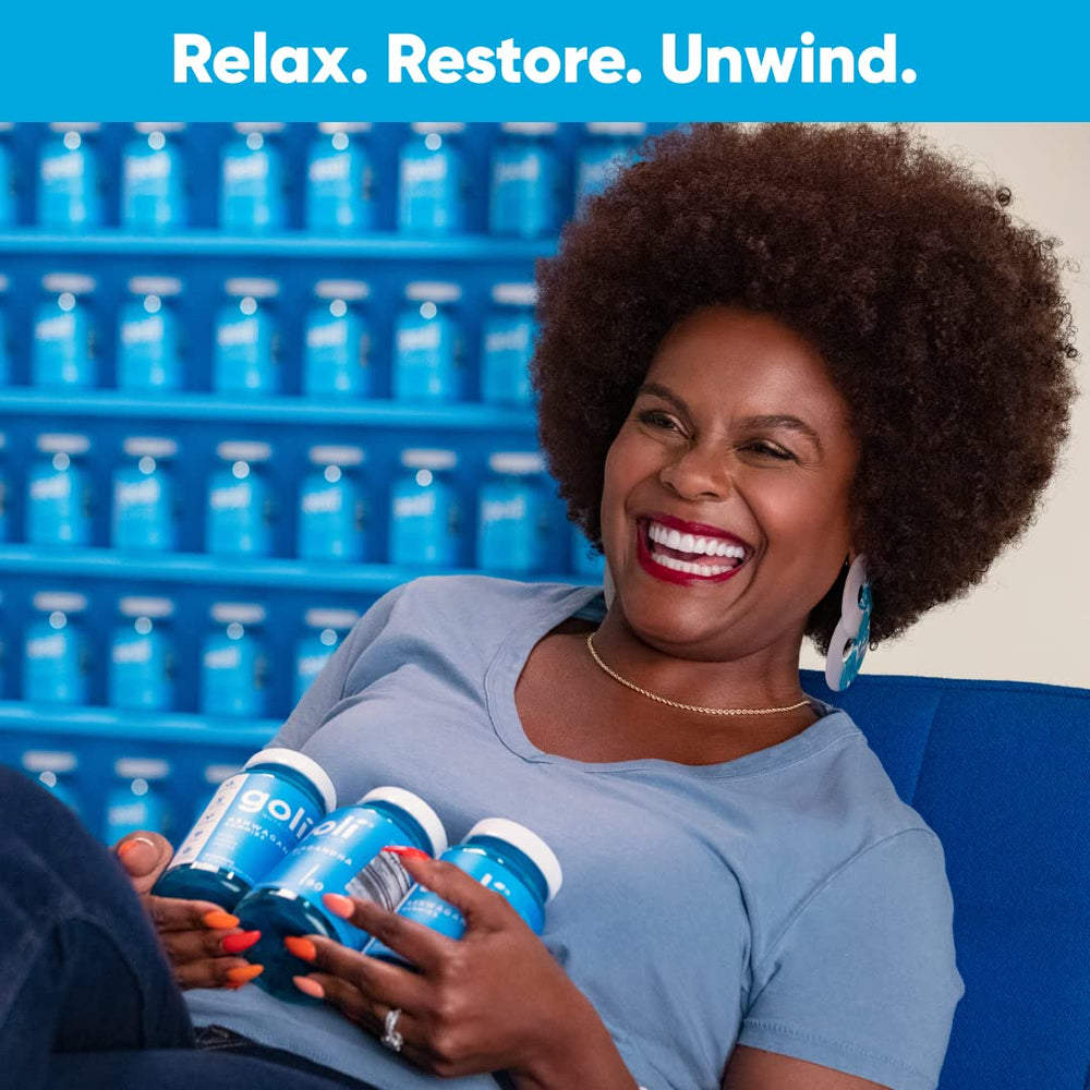 Bottle label showing KSM-66 Ashwagandha and Vitamin D