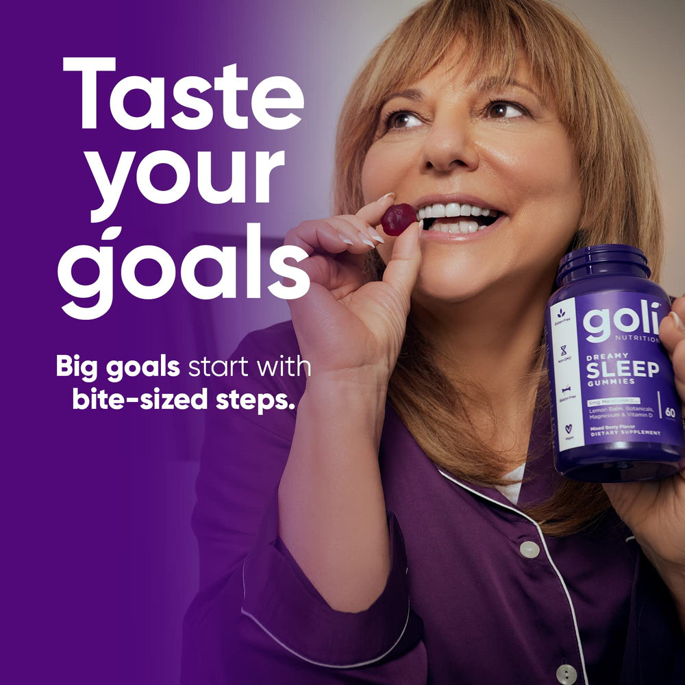 Close-up of Dreamy Sleep Gummies on white background