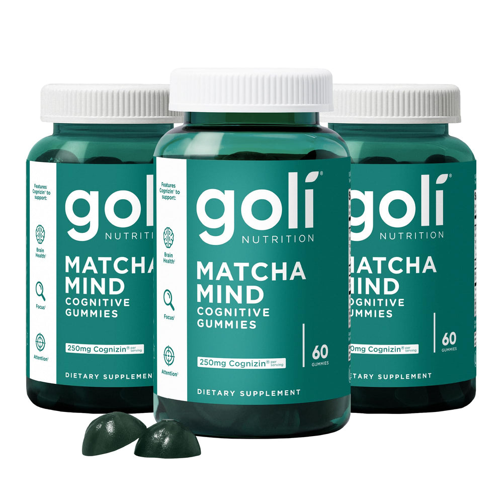 Goli Matcha Mind Gummies 180-count bottle