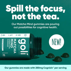 Vegan, non-GMO formula for Matcha Mind Gummies