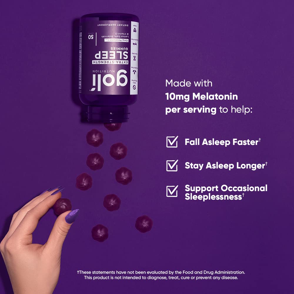 Goli Sleep Gummies label close-up
