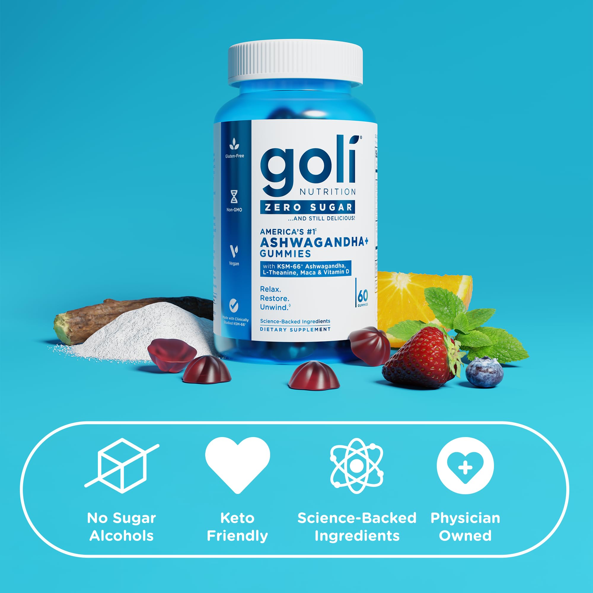 Goli Two gummies daily usage image showing simple routine.