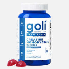 Bottle of Goli Zero Sugar Creatine Gummies - gluten-free, vegan, gelatin-free, keto-friendly