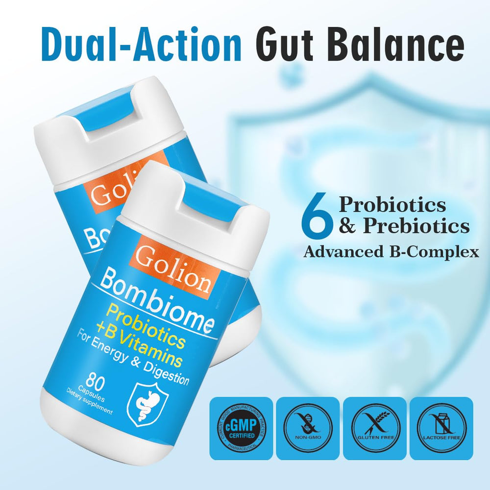 Graphic showing 10 B vitamins featured in Golion B Complex