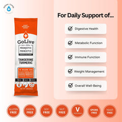 GoLive shows 15+ billion CFUs and probiotic strains