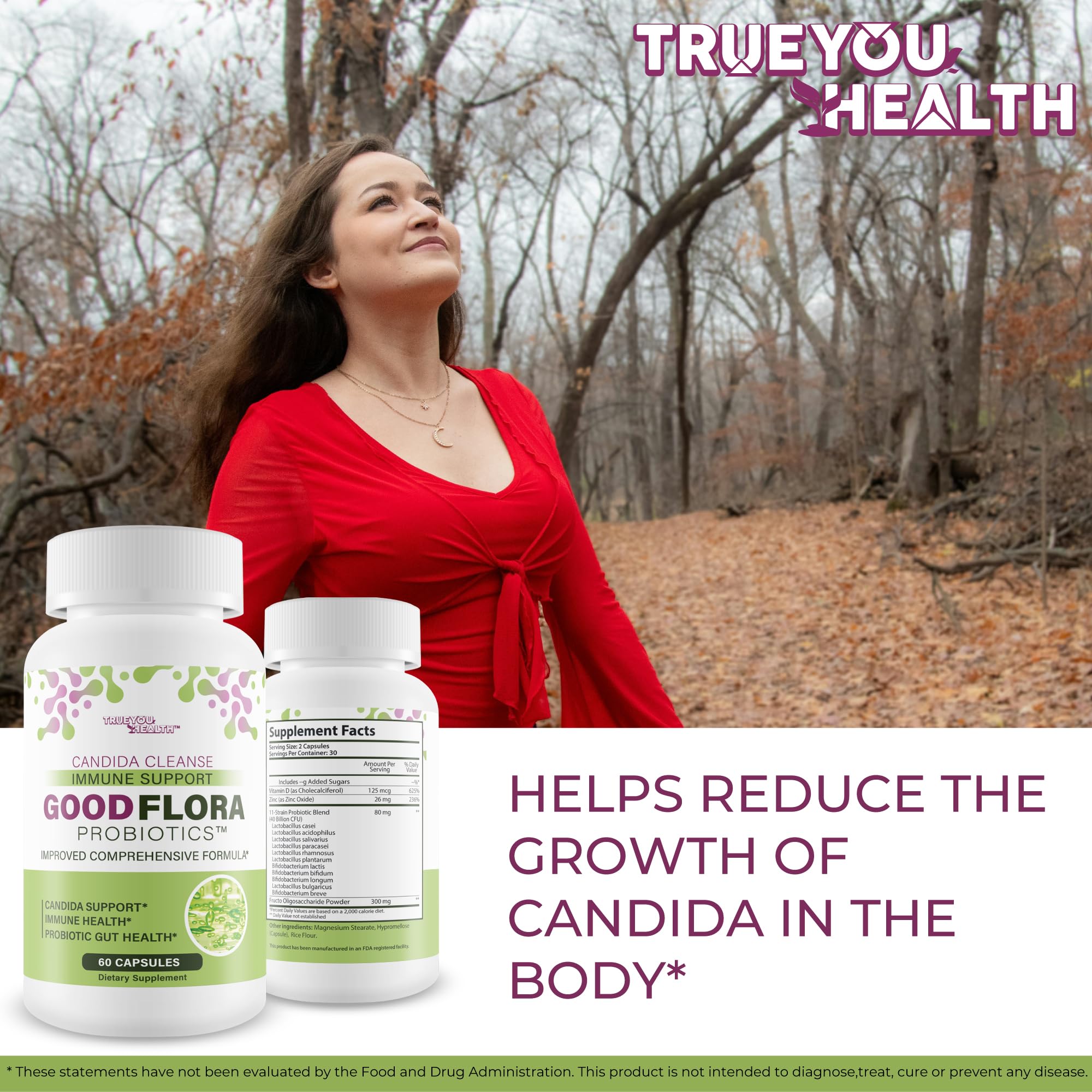 Close-up of candida cleanse probiotic capsules