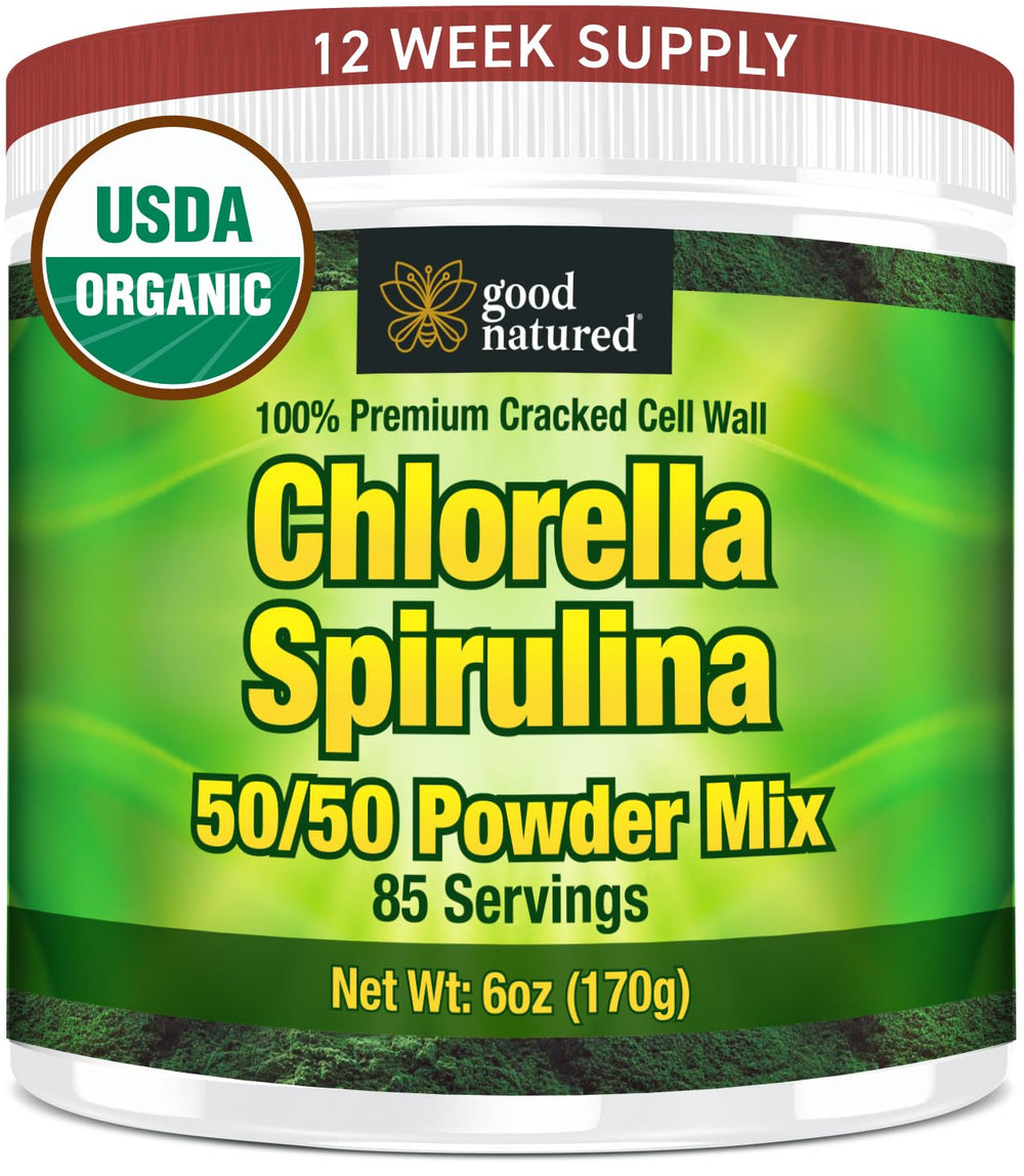 Good Natured Premium Chlorella Spirulina Powder – 85 Servings