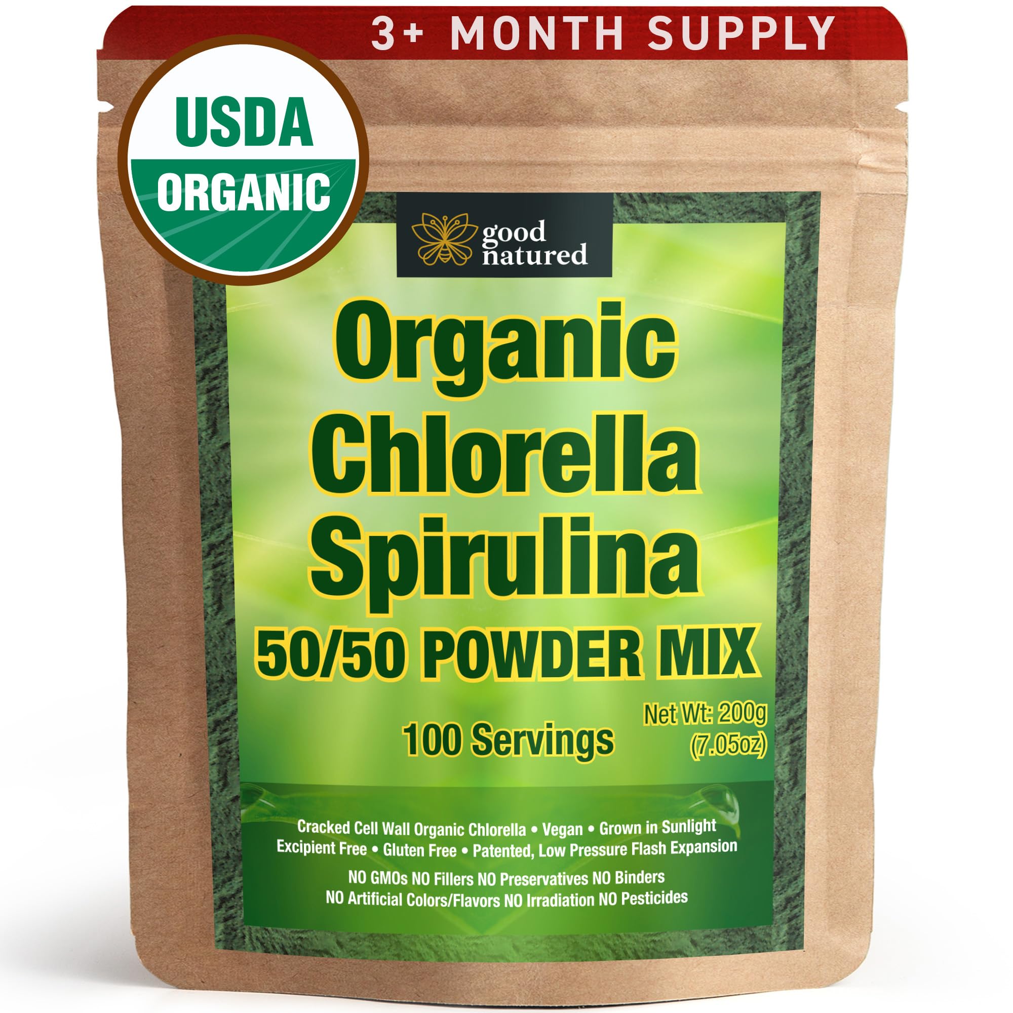 Hero image of Good Natured Organic Spirulina & Chlorella 50/50 powder