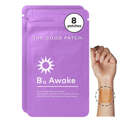 The Good Patch B12 Awake Patch packaging with 8 patches