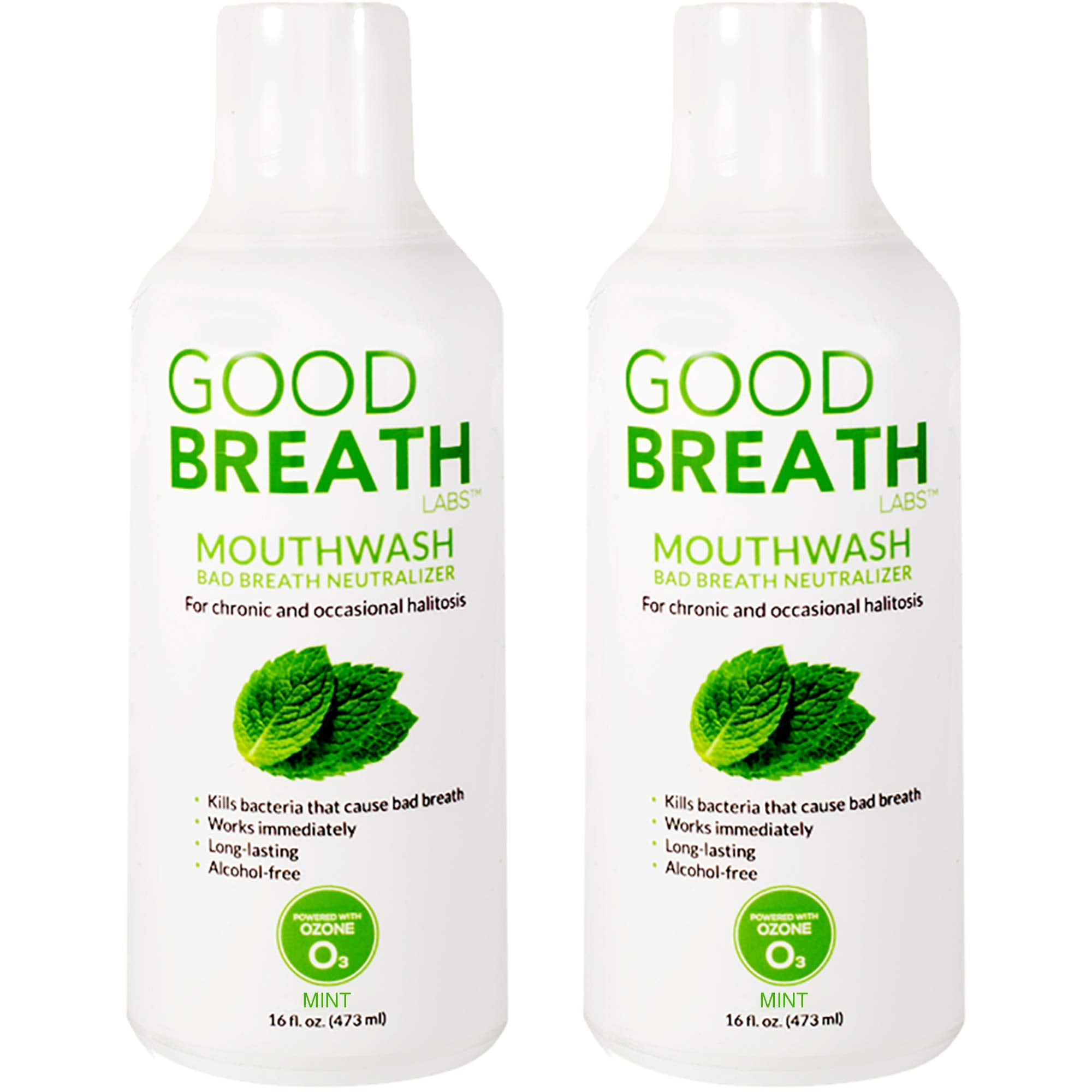 Goodbreath Mouthwash Mint with Ozone Technology in 2-pack packaging