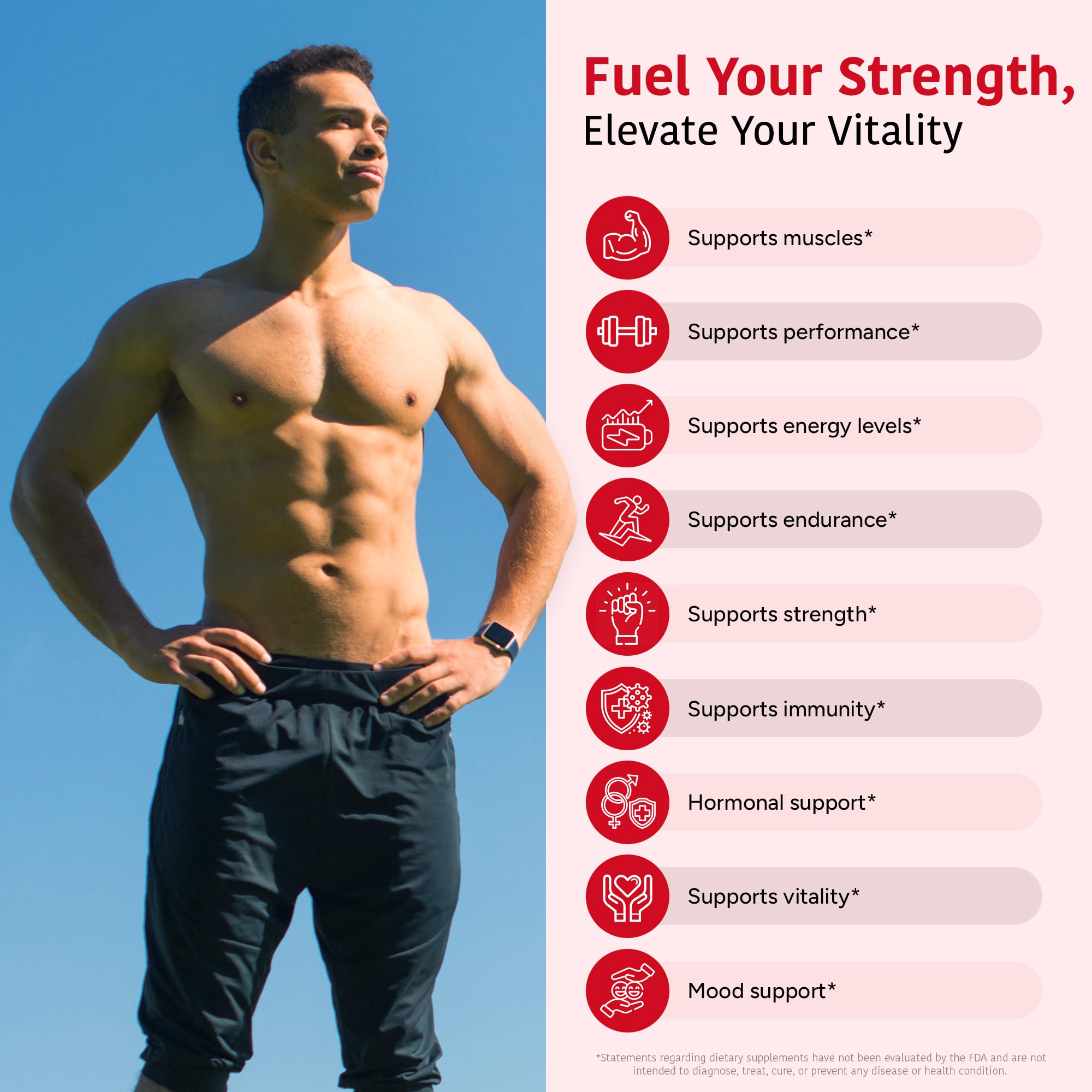 GoodlifePick Tongkat Ali Tribulus ingredients origin signifying pure, vegan, non-GMO quality