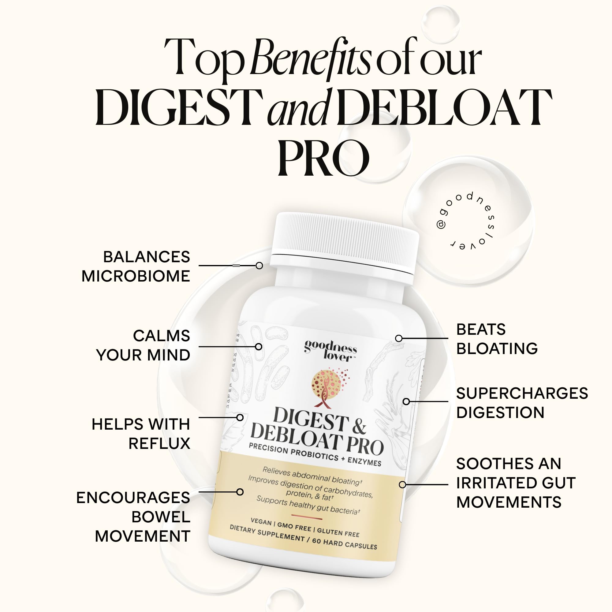 Close-up of probiotic label showing 10 billion CFU Lactobacillus rhamnosus GG