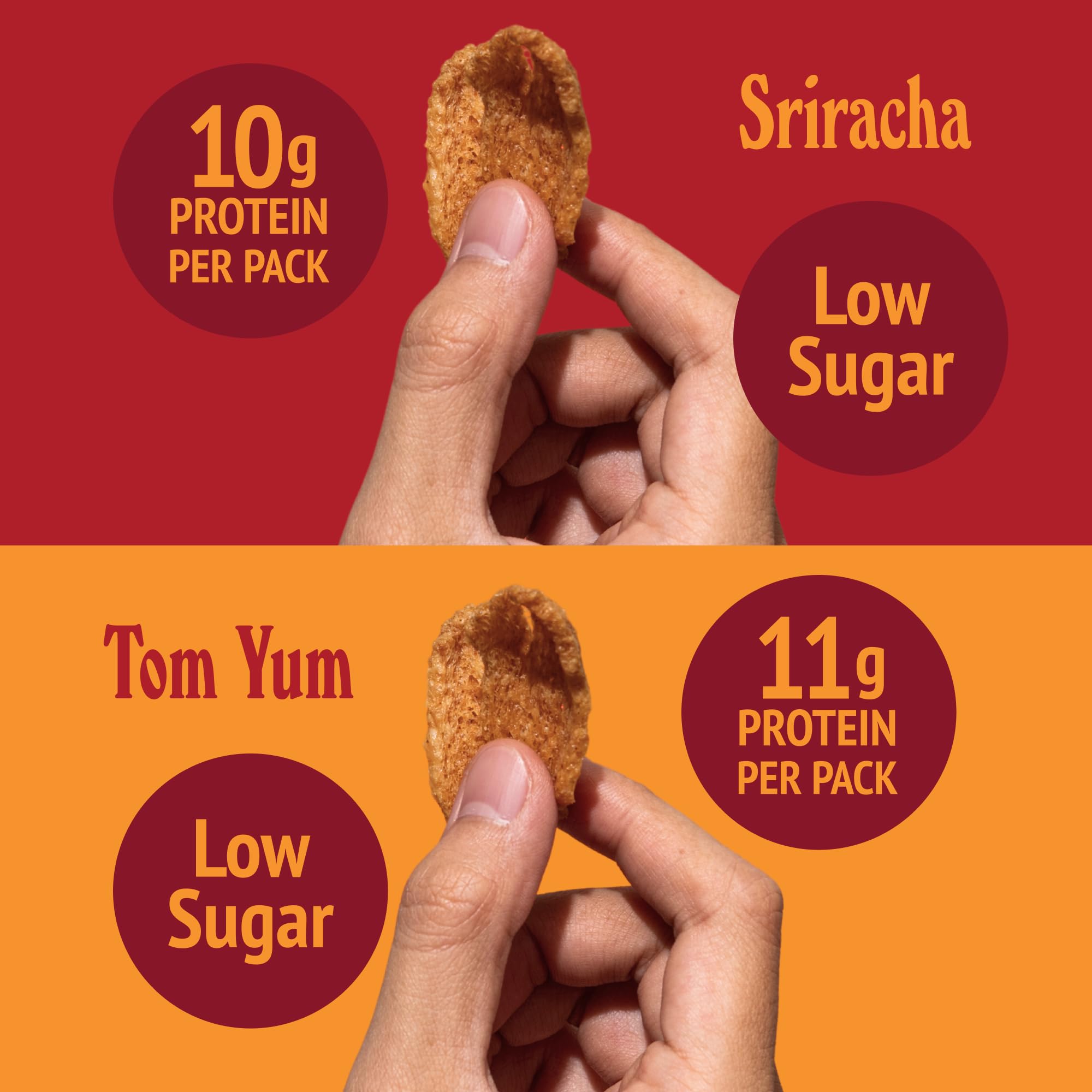 Goodness Plant Bangkok Bites nutrition panel highlighting protein per bag