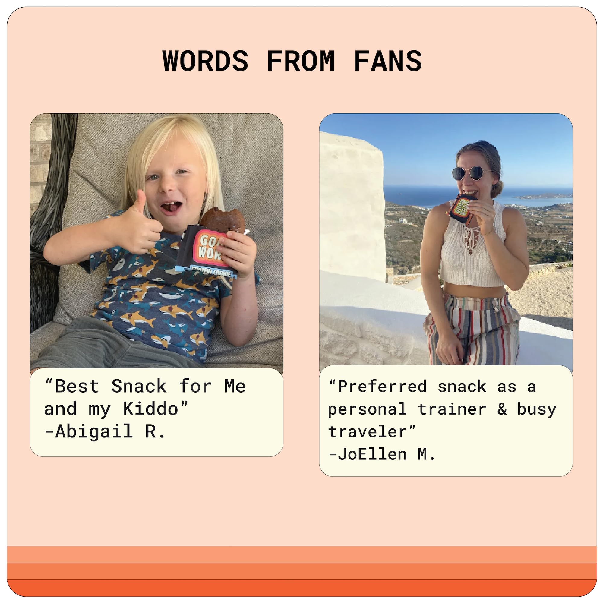 Good Word 12-pack display ready-to-eat cookies for lunches and on-the-go.