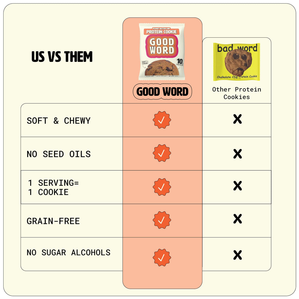 Good Word grab-and-go packaging shows a convenient 12-pack snack.