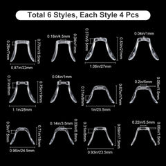 Close-up of U-shaped nose pad size 2 for glasses (18x24.5x7.5mm)