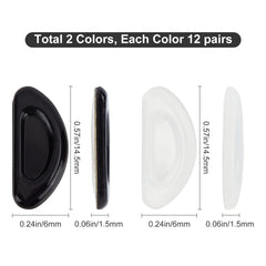 Close-up of D-shape air chamber silicone nose pads