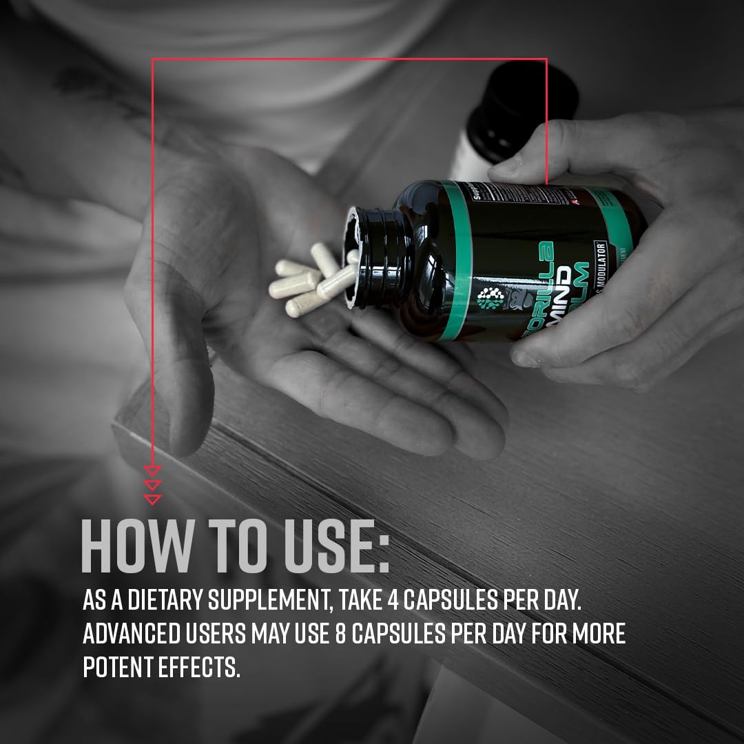 Gorilla Mind Calm bottle next to packaging on white background