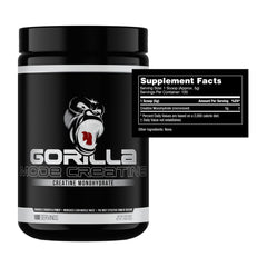 Label of Gorilla Mind Creatine Monohydrate Micronized Powder
