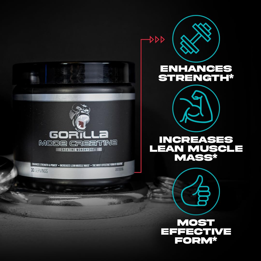 Serving size information for Gorilla Mind Creatine Monohydrate Micronized Powder