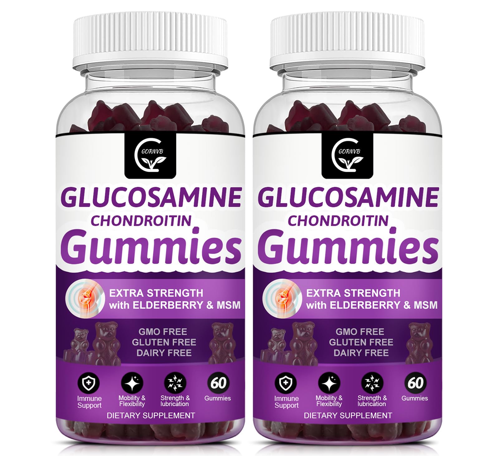 GORNVB Glucosamine Chondroitin Gummies bottle front