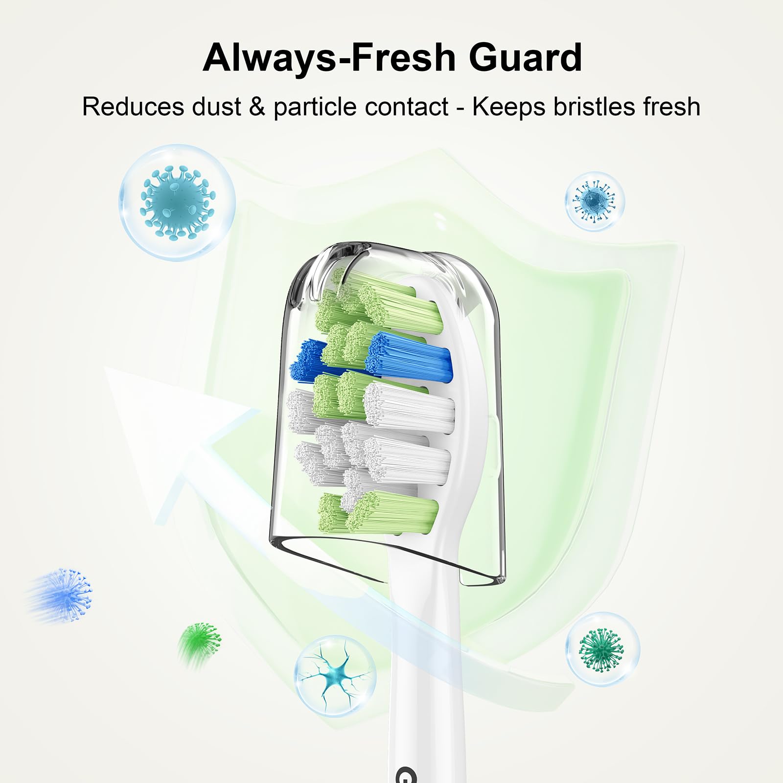Fade indicator bristles on GottaShine Sonicare heads
