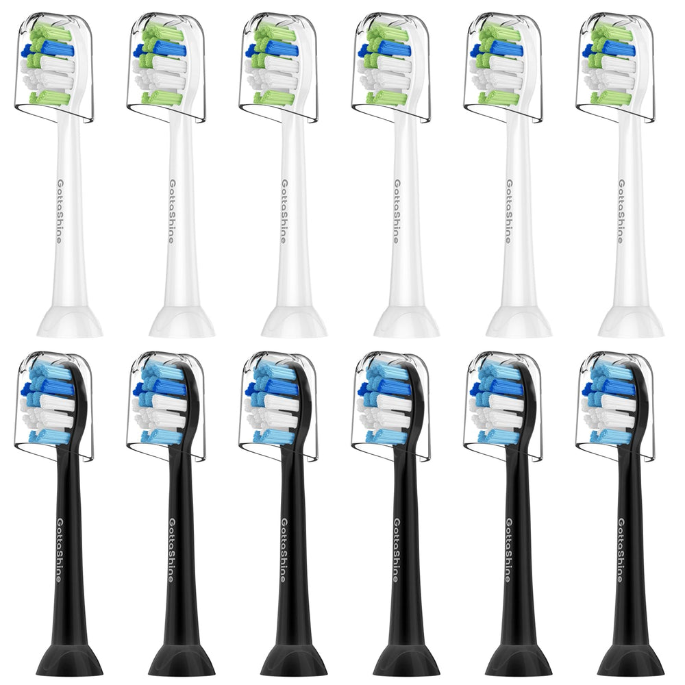 GottaShine 12-pack replacement toothbrush heads for Philips Sonicare