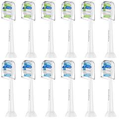 GottaShine Philips Sonicare replacement heads 12-pack white - front view