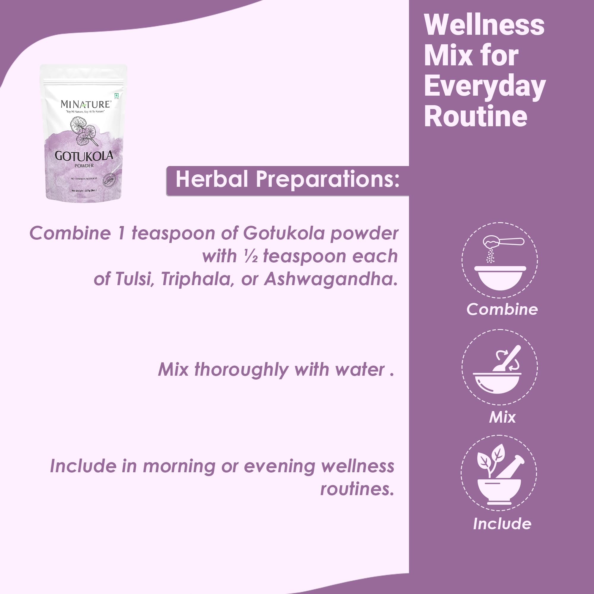 DIY face mask using Gotu Kola powder