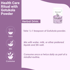 Gotu Kola powder steeped for herbal tea