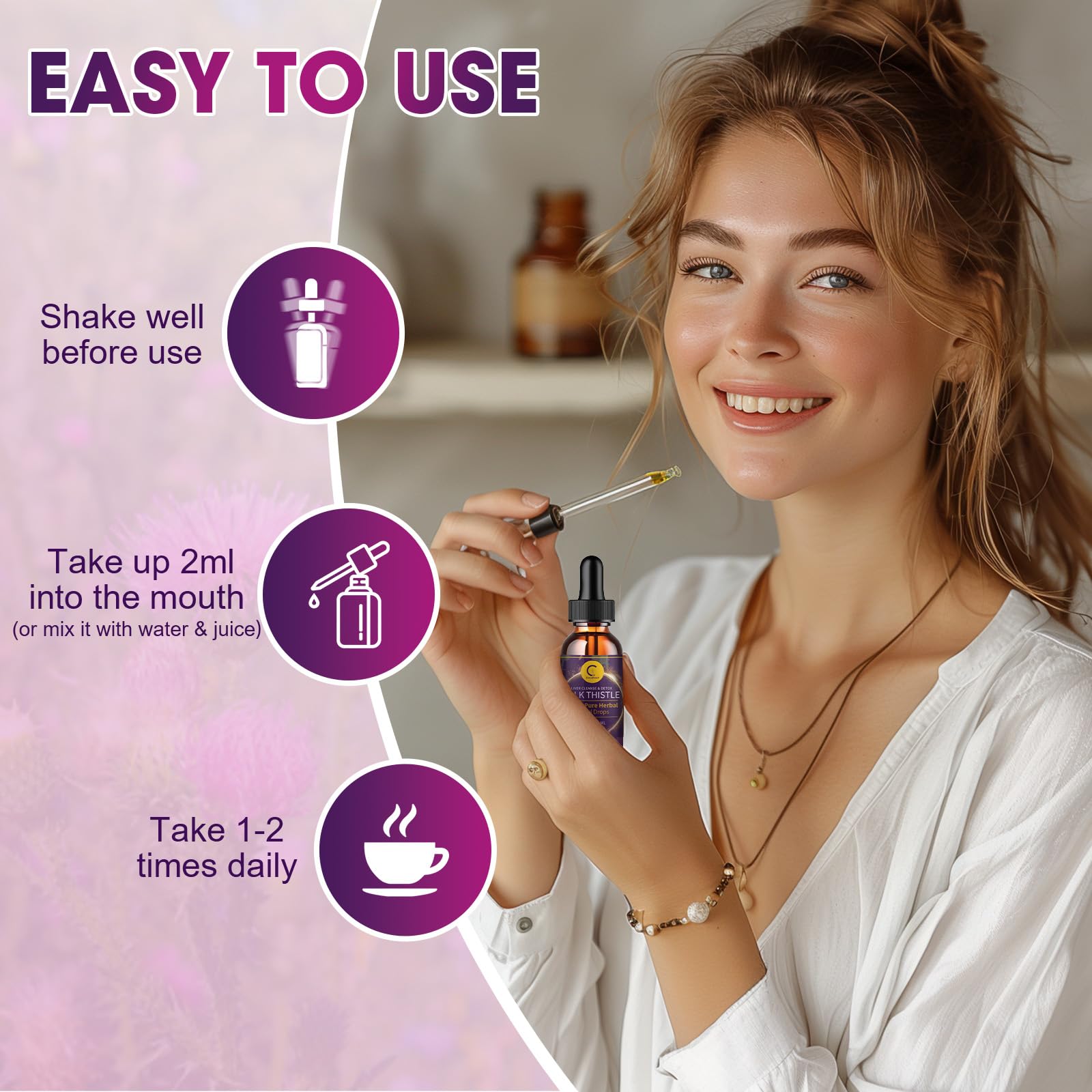 Graduated measuring dropper for accurate dosing