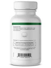 Nutrition facts panel on Graminex Alfalfa Tablets label
