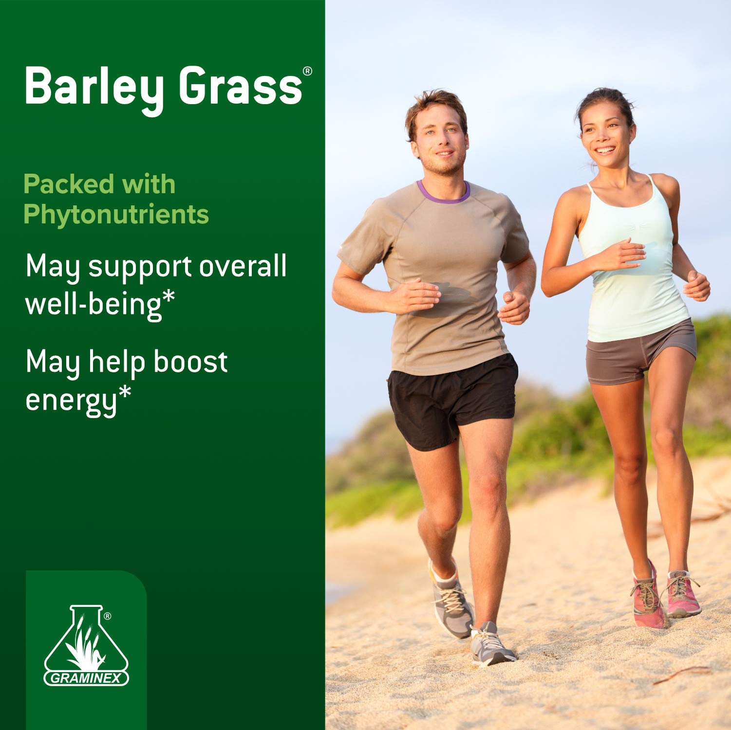 Graminex Barley Grass Tablets bottle with label