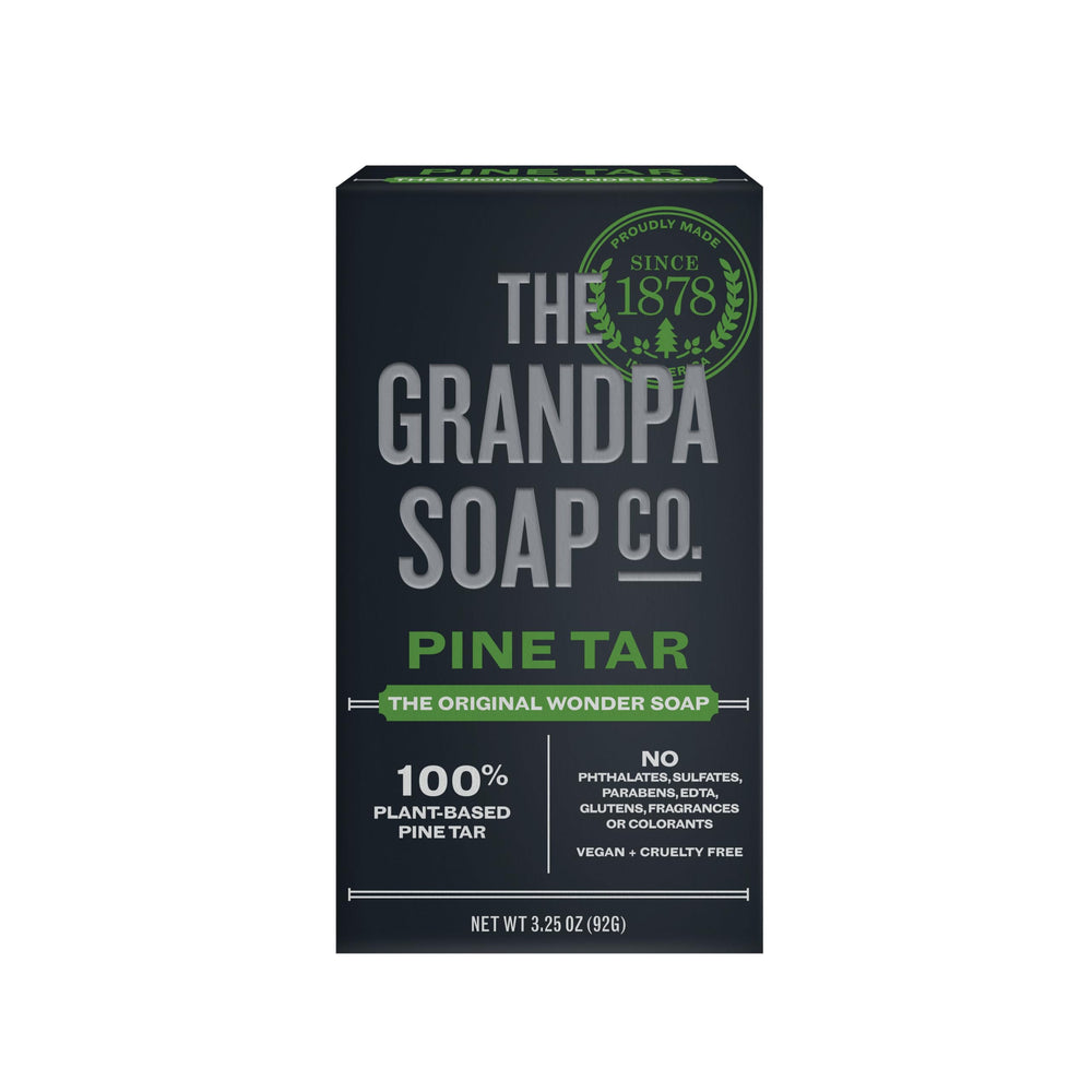 Grandpa's Pine Tar Soap bar — front view