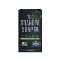 Grandpa's Pine Tar Soap bar — front view