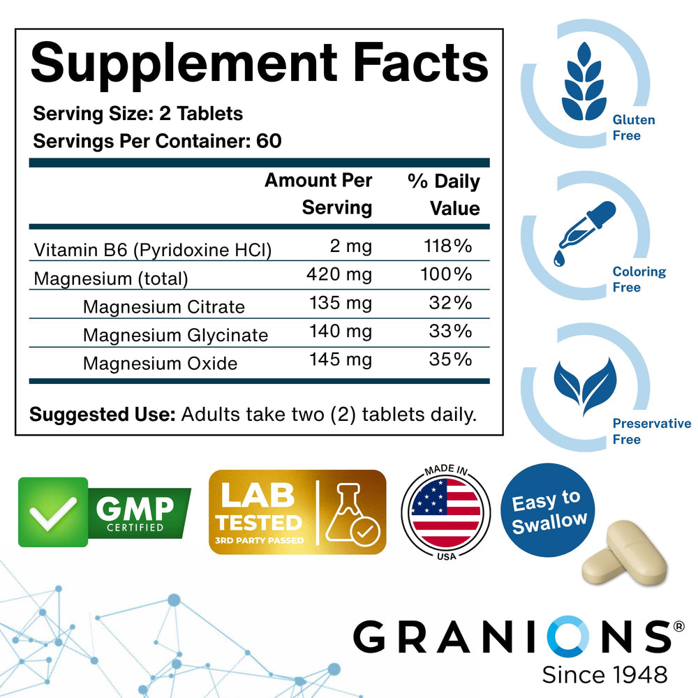 Supports sleep, energy and relaxation with magnesium