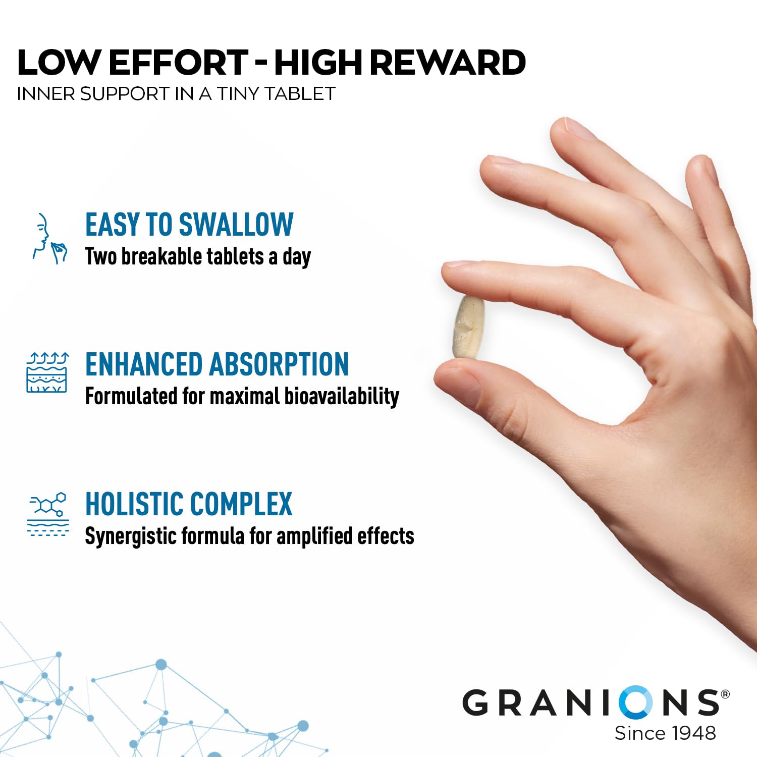 Pro aging hyaluronic acid and marine collagen formula by Granions