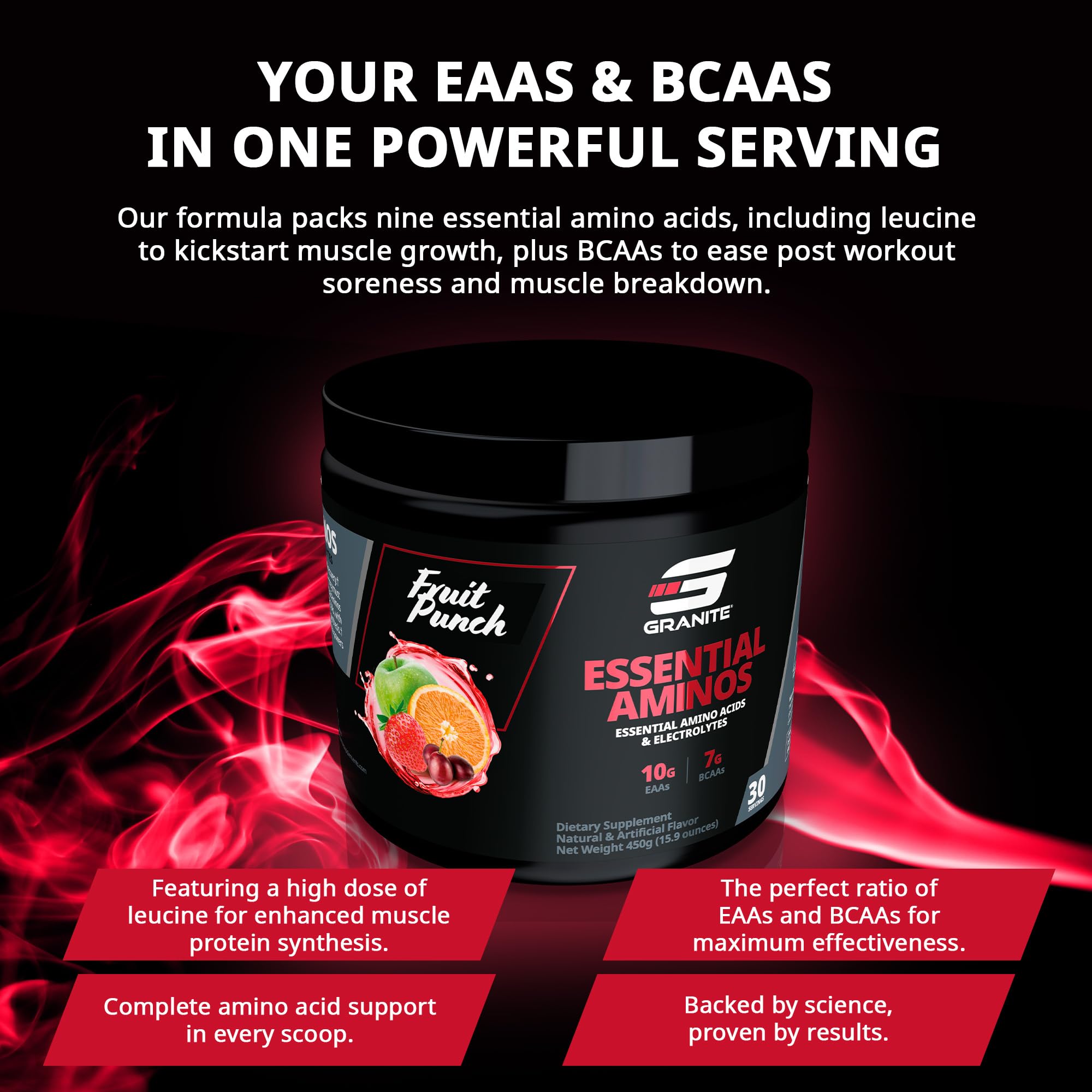 Fruit Punch flavor powder being poured into shaker