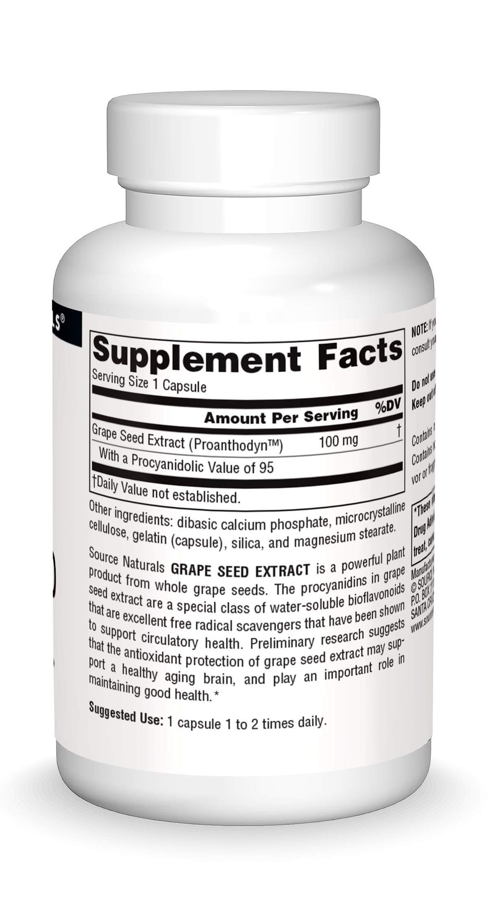 Close-up of grape seed extract capsules